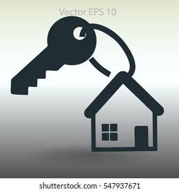the key to his house vector illustration