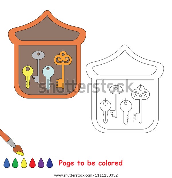 Download Key Holder Be Colored Coloring Book Stock Vector Royalty Free 1111230332