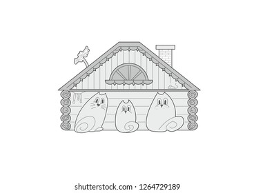 key holder, small house with cats