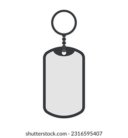 Key holder template, isolated on white background. Badge clipart.