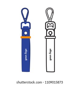 key holder vector illustration. White