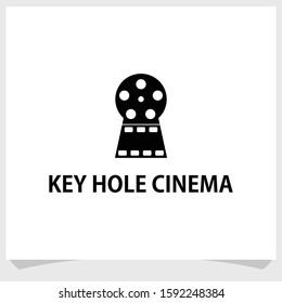 key hole and cinema logo design concept, cinema logo design inspirations
