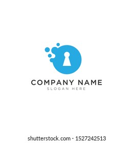 Key hole and data technology abstract Logo Template Design Vector, Emblem, Design Concept, Creative Symbol, Icon