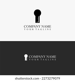 Key hole door vector icon. Real estate and mortgage vector logo design with isolated background.