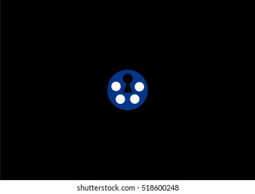 key hole element icon logo