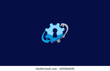 key hole gear security logo