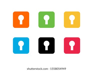 Key hole icon design, security symbol, protection sign - Vector