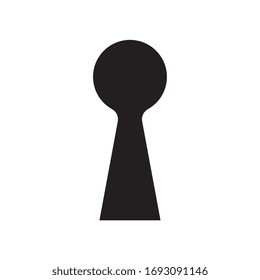 Key hole icon design, vector lock symbol, security sign