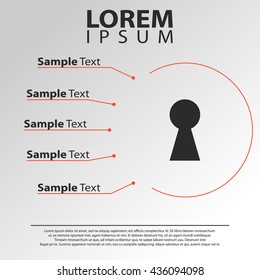 key hole icon. key hole infographics template