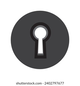 key hole icon logo vector design template