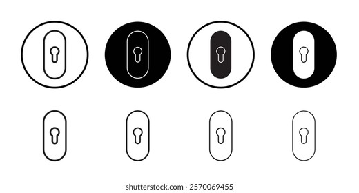 key hole icon Outline vector for web ui