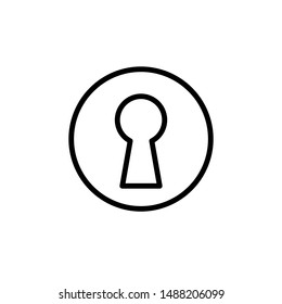 Key hole icon. Security, protection concept. Isolated abstract vector illustration.