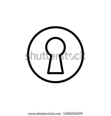 Key hole icon. Security, protection concept. Isolated abstract vector illustration.