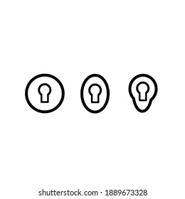 Juego de iconos de taladro clave, signo simple, ilustración vectorial
