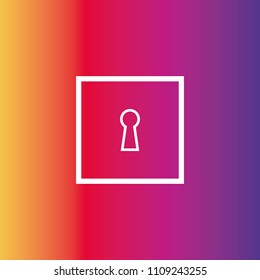 Key Hole icon silhouette vector illustration