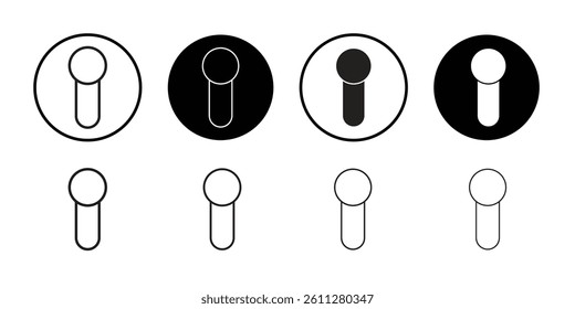 key hole icon Thin line art collection