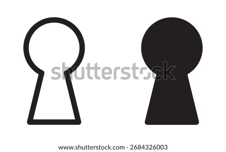 key hole icon, vector illustration .
