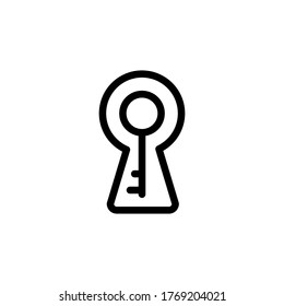 key hole icon vector symbol template