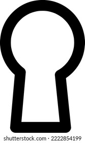 key hole icon vector symbol template on white background..eps
