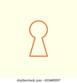 key hole line icon
