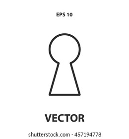 key hole line icon