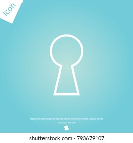 Key hole line icon