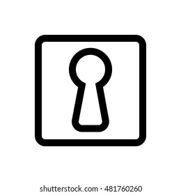 Key hole line icon. Pixel perfect fully editable vector icon suitable for websites, info graphics and print media.
