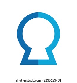 Key hole logo icon template