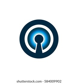 Key hole logo vector