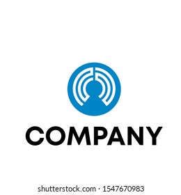 key hole logo vector design template sign