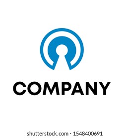 key hole logo vector design template sign