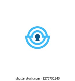 key hole made with line art style modern logo vector icon download