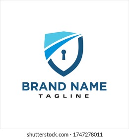 Key Hole Shield Logo Design Vector Image