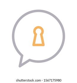key hole vector  colour  line icon 
