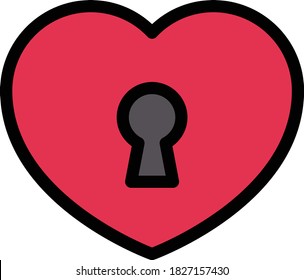 Schlüsselloch-Vektorfarbsymbol 