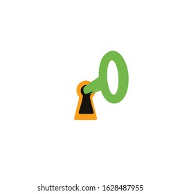 Key hole vector logo design. Security and safety logo concept.