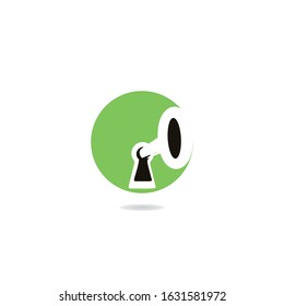 Key hole vector logo design.	