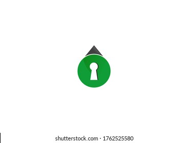 key hole vector logo design concept