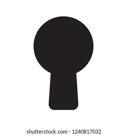 Key hole vector pictogram on white background
