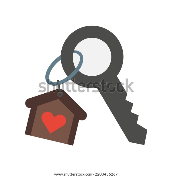 Key, home colored icon. Simple colored element\
illustration. Key, home concept symbol design from family set. Can\
be used for web and\
mobile