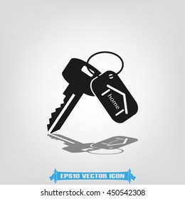 Key home icon vector illustration EPS 10.