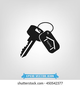 Key home icon vector illustration EPS 10.
