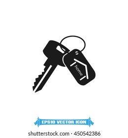 Key home icon vector illustration EPS 10.