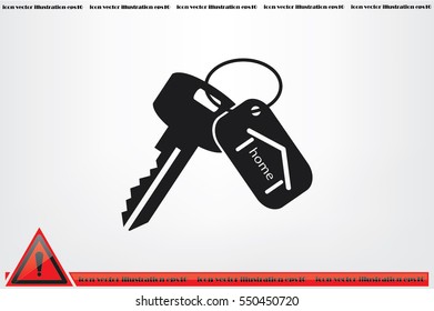key home icon vector illustration EPS 10