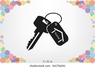 key home icon vector illustration.