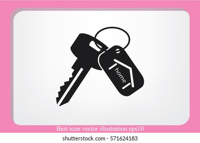 key home icon vector illustration 