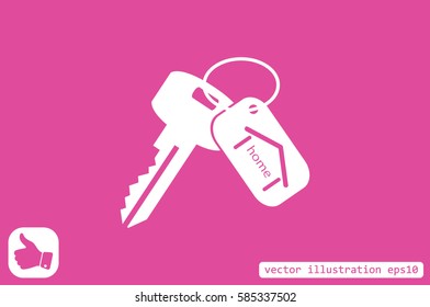 key home icon vector illustration EPS 10
