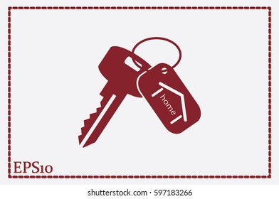 key home icon vector illustration EPS 10