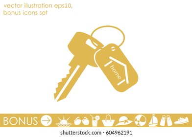 key home icon vector illustration EPS 10