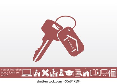 key home icon vector illustration EPS 10